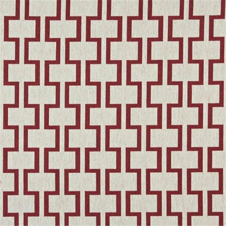 FINE-LINE 54 in. Wide Red And Off White- Modern- Geometric Designer Quality Upholstery Fabric FI3458989